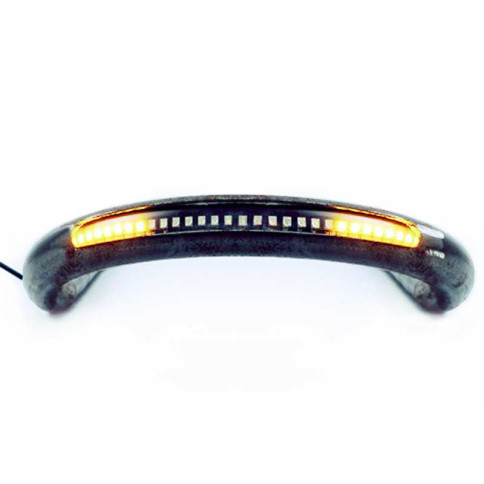 Boucle de cadre moto à souder - largeur extérieur du cintre 195mm tube en acier coudé 30° en Ø22 mm avec ruban LED étanche