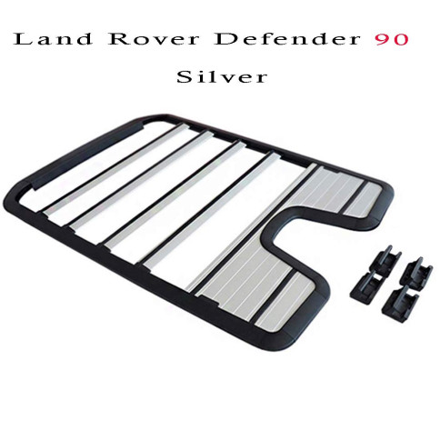 Galerie de toit pour Land Rover Defender 90 - couleur argent